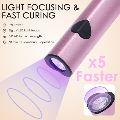 Luz Uv De Mano Para Uñas De Gel, Lámpara De Uñas Led Portáti