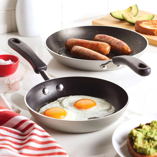 Set 2 Sartenes Farberware 22331 Antiadherente 21 Y 25cm Gris