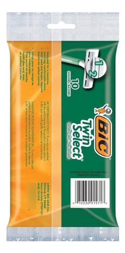 Maquinillas De Afeitar Para Hombre Bic Twin Select, 10 Unida