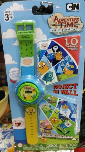 Reloj Hora De Aventura Proyector Con 10 Imagenes Finn Jake 