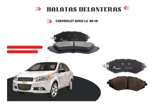 Balata Delantera Chevrolet Aveo L4 1.6l 2009