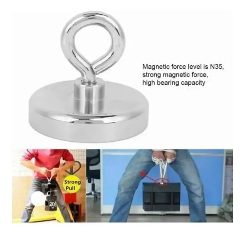 Pesca Magnética Super Magnet, 300 Kg De Tracción -
