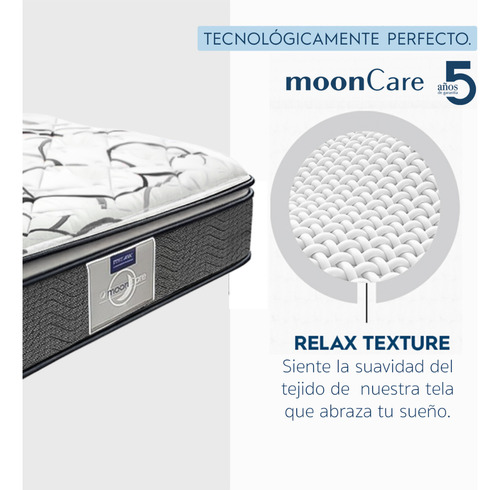 Colchon King Size Restonic Mega Confort + Box Fresh Dreams Gris