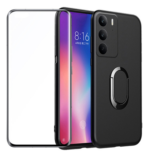 Funda For Realme C75 4g Suave Ultrafina Con Anillo Y Mica