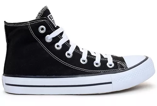 All star preto cano alto plataforma original