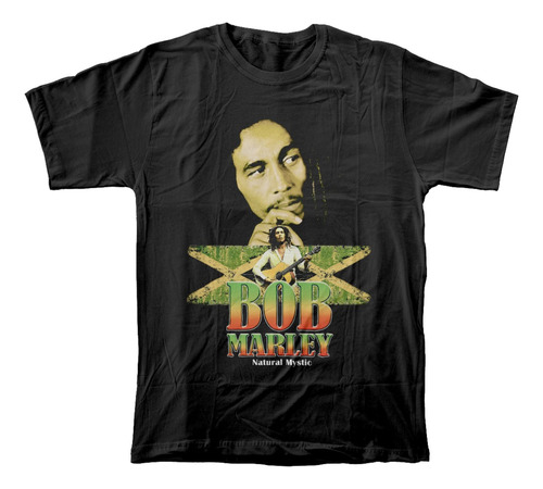 Camiseta Algodón Peinado Adulto Con Estampado De Bob Marley