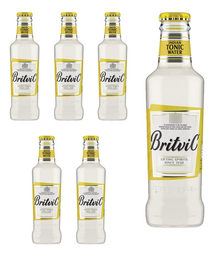 Pack X 6 Botellas Vidrio Agua Tonica Britvic X 200cc.