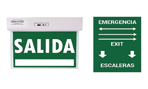 Imagen 1 de 3 de Luz De Emergencia Salida, Slim Grande - Sg0034