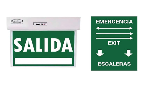 Luz De Emergencia Salida,  Slim Grande - Sg0034