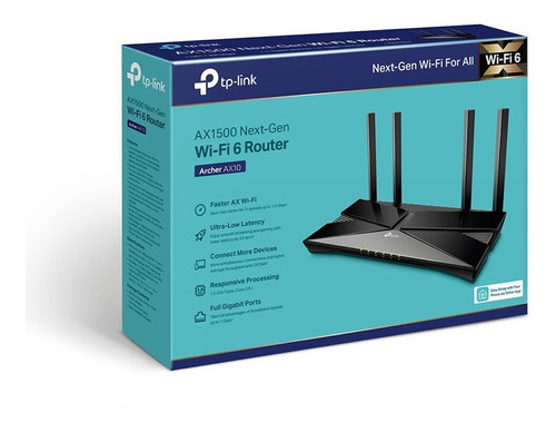 Imagen 1 de 6 de Router Extensor Tp-link Wifi 6 (ax) Archer Ax10 Banda Dual