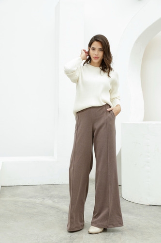 Pantalón Palazzo Mujer Con Pespunte Kailashop
