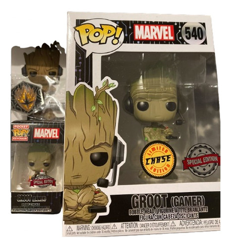 Caja Funko Pop! Groot Gamer Chase #540