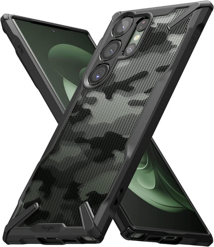 Case Ringke Fusion X Para Galaxy S23 Ultra 2023 Camo Black