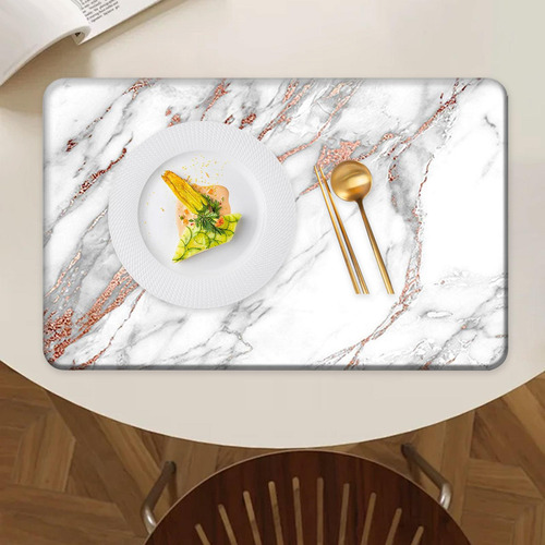 Copa Y Taza Mat De Cocina Counter Platomat Rosa Dorado