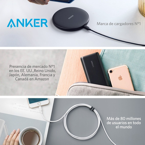 Imagen 5 de 10 de Cable Cargador Usb A Lightning Anker Powerline Ii iPhone