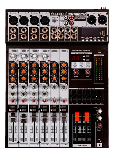 comprar Mesa De Som Soundcraft Sx802 Analógica Selenium Sx802fx Usb