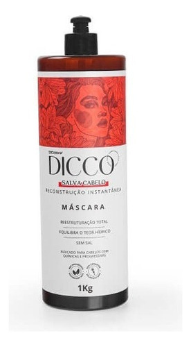 Máscara Dicco Salva Cabelo - Reconstrução Instantânea 1kg