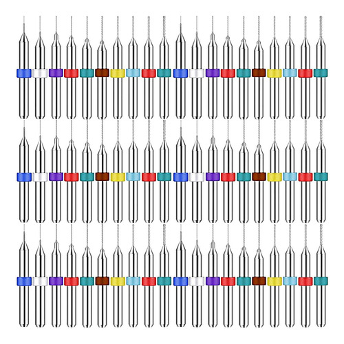 Juego Micro Brocas Carburo Tungsteno Acero Tungsteno Placa C