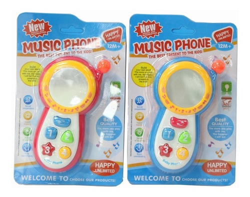 Telefono Celular Infantil Espejo + Sonidos 15cm - Del Tomate