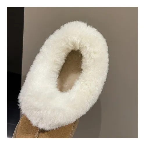 Botas Nieve Cortas Felpa Mujer Zapatos Plataforma Invierno
