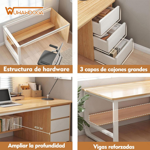 Escritorio Para Computadora Mesa De Estudio Hagar Amarillo
