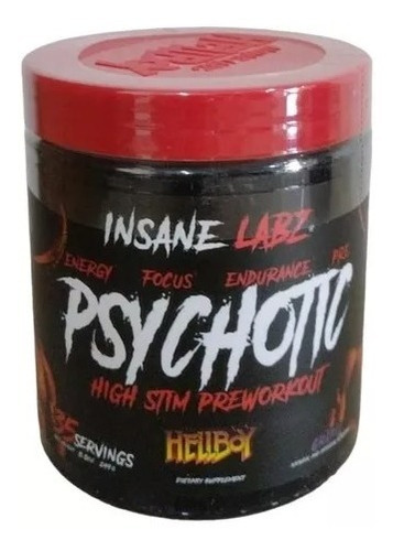 Insane Labz Psychotic Hellboy Oxido Nítrico Pre Entreno L Sabor Uva