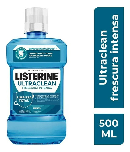 2 Pza Enjuague Bucal Listerine Ultraclean Frescura Intensa S
