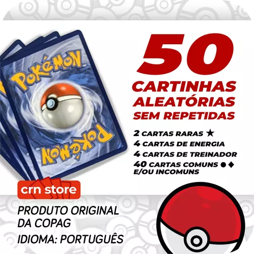 Kit com 50 Cartinhas Pokemon, Marca Copag