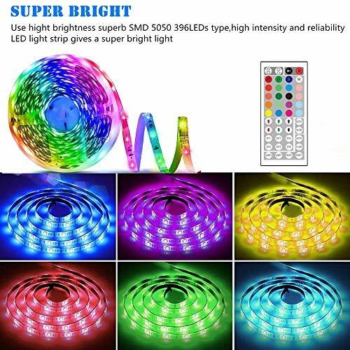 Tira Luz Led 36 Pie Rgb Que Cambia Color 396 Flexible Kit 5