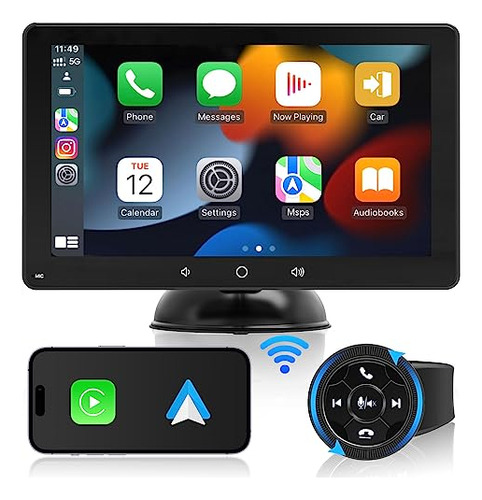 Wireless Carplay Android Auto Screen - Portable Dash Mo...