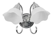 Comprar Lamparas Aplique Pared Bronce O Platil 2 Luces Bajo Consumo