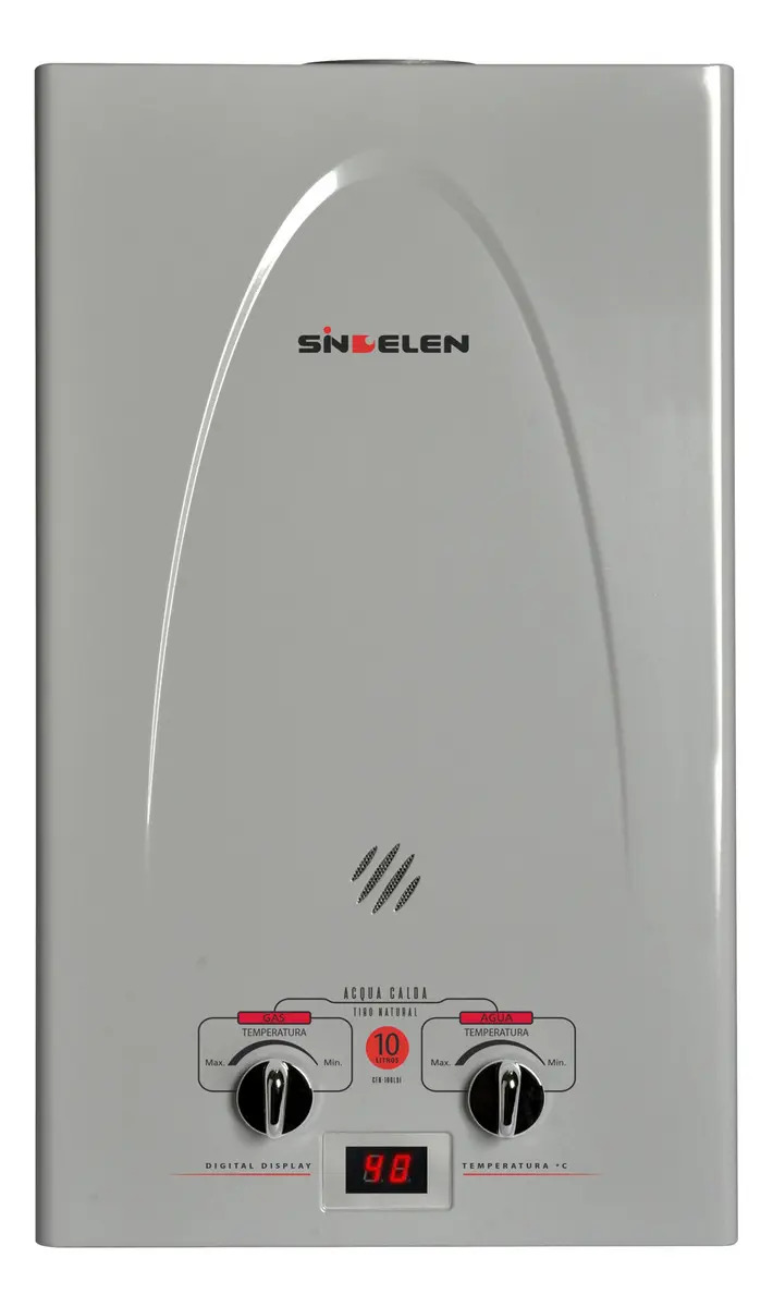Calefont 13 Lts Glp Tiro Natural Cfn-13gl Color Gris