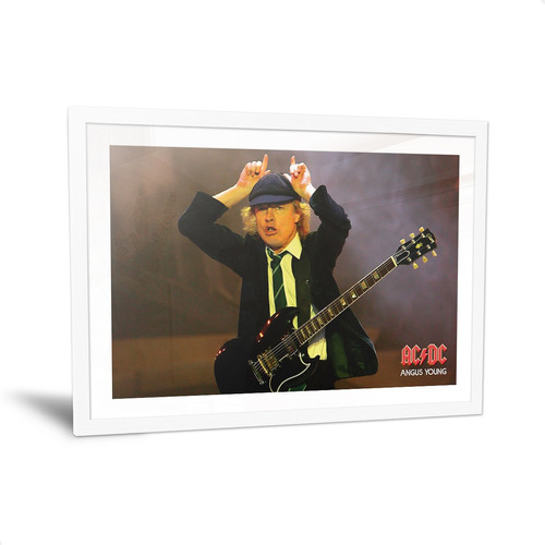 Cuadros Acdc Ac Dc Angus Young Musica Rock Enmarcado 35x50cm