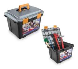 Comprar Maleta De Ferramenta Mega Box 2040 47,5x35x32cm Resistente Cor Preto no Mercado Livre