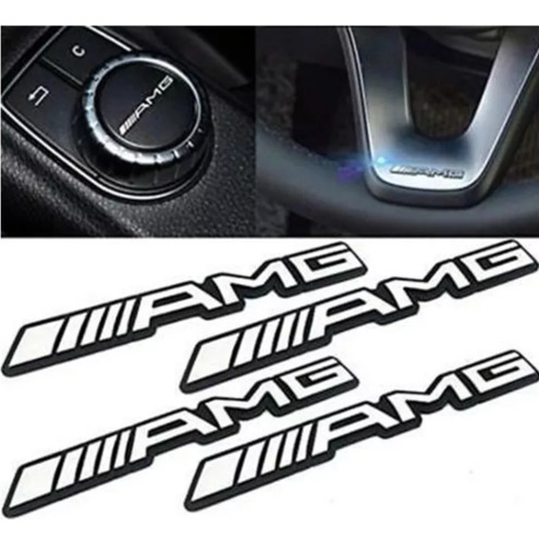 Emblemas Amg 4 Para Bocinas Volante Tablero Puertas