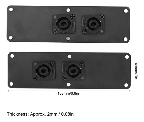 Placa De Altavoz: Conector Metálico De Hierro, Conector Dobl