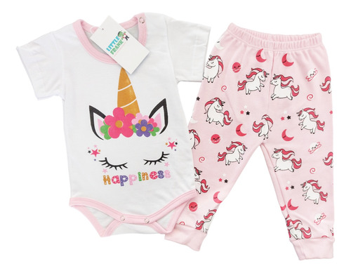 Conjunto Bebe Body Pantalon Nena Varon Unicornio Premium