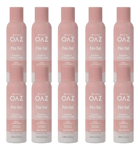 Kit Pós-sol Oaz Aerossol Com 10 Unidades De 200ml Cada