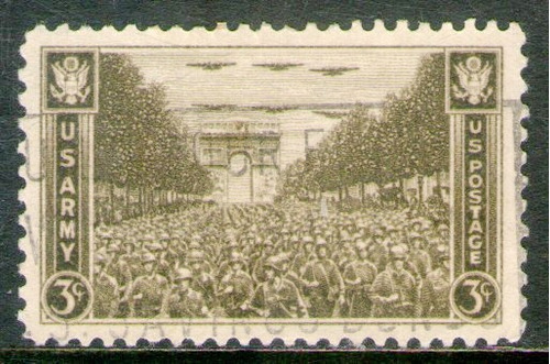 Estados Unidos Sello Desfile Bajo El Arco De Triunfo 1945 