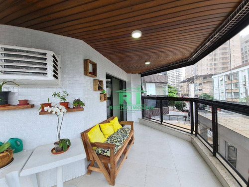 Imagem 7 de 22 de Apartamento Na Praia, 3 Dormitórios, Sendo 2 Suítes, Sacada, Piscina, 1 Vaga De Garagem, Praia Das Astúrias - Guarujá/sp. - Ap3869