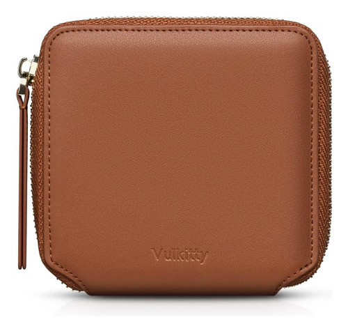 Vulkitty Cartera De Cuero Para Mujer Con Bloqueo Rfid Bifold