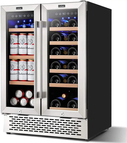 Refrigerador Doble Empotrado Cava De Vinos Bebidas Colzer 