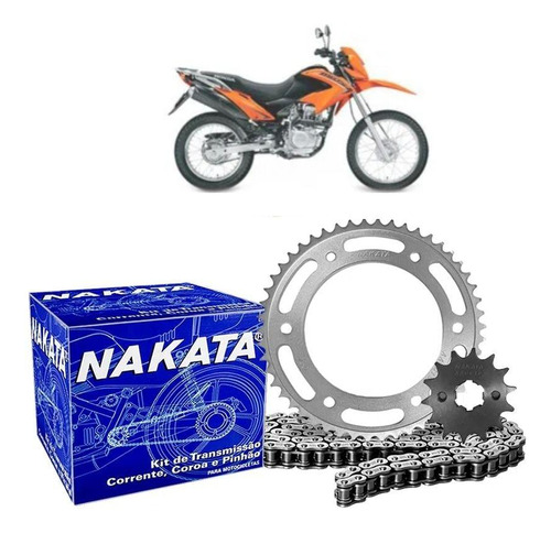 Kit Relação Transmissão Nakata Honda Nxr 125 Bros 2003-2005