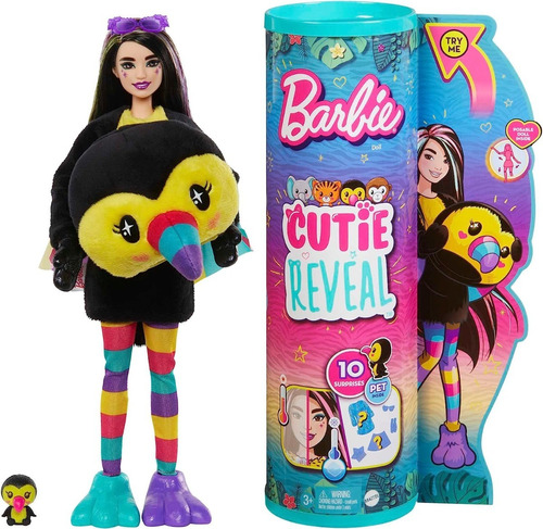 Muñeca Barbie Cutie Reveal Disfraz Tucan