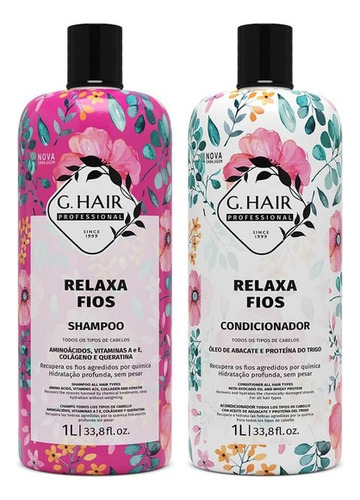 Ghair Kit Shampoo E Condicionador Relaxa Fios Litro