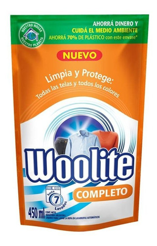 Pack X 3 Unid Detergente  Maquina Dp 450 Cc Woolite Deterge