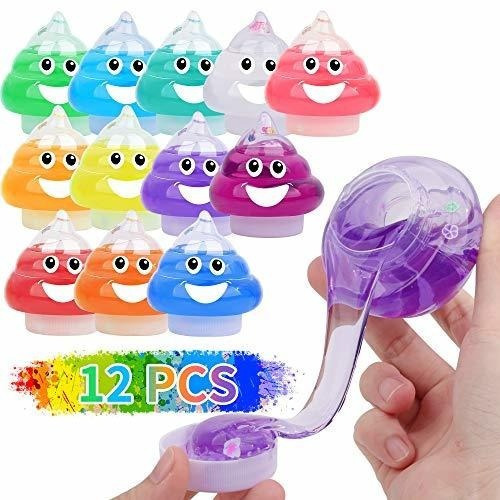 Imagen 3 de 8 de Paquete 2 Slime Emoji Poop Originales Colores Variados