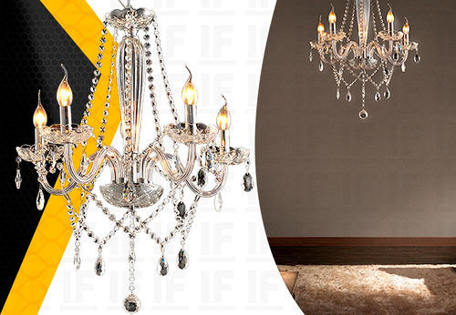 Lustre Candelabro Pendente Cristal Maria Tereza Luminaria