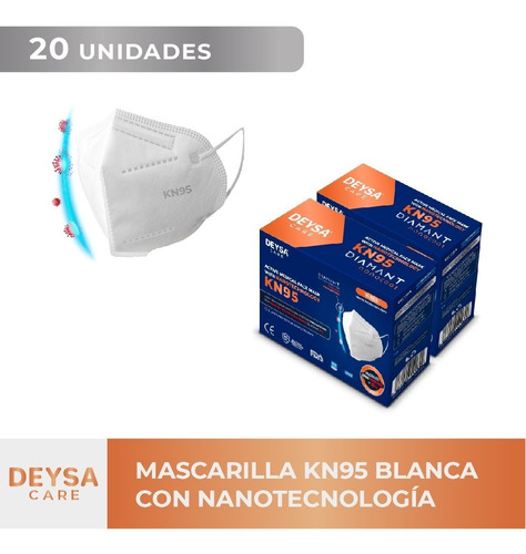 Mascarillas Kn95, 5 Capas Con Nanotecnología 2 Cajas (20 Un)