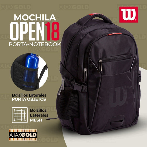 Imagen 6 de 9 de Mochila Wilson Original Porta Notebook Urbana Deportes Gym